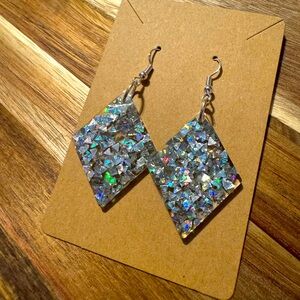 Super sparkly silver dangles!